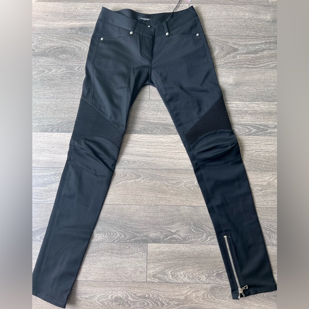 BALMAIN BLACK TROUSERS WITH POCKETS